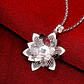 Collar Colgante Flor de Loto Plateado - Miniatura 5
