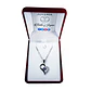 Collar Colgante Corazon con Circones Plateado - Miniatura 2