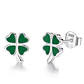 Aros Plata 925 de Trebol 4 Hojas - Miniatura 1