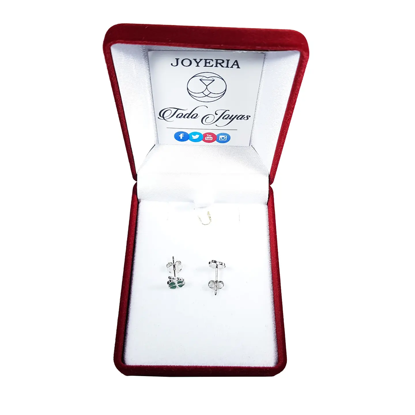 Aros Plata 925 de Trebol 4 Hojas 2