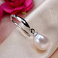 Aros Plata 925 Perla Colgante Blanco - Miniatura 4