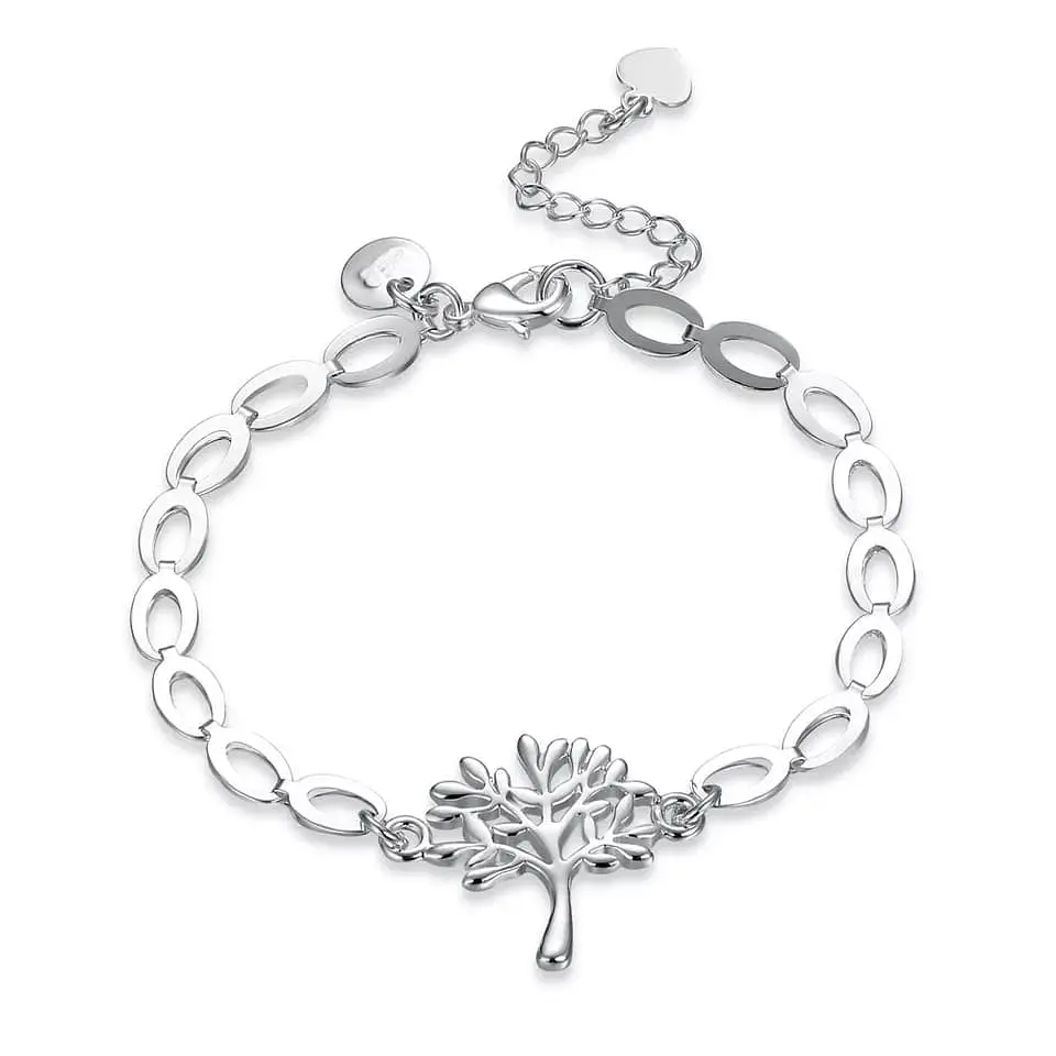 Pulsera Arbol de la Vida Plateada 1