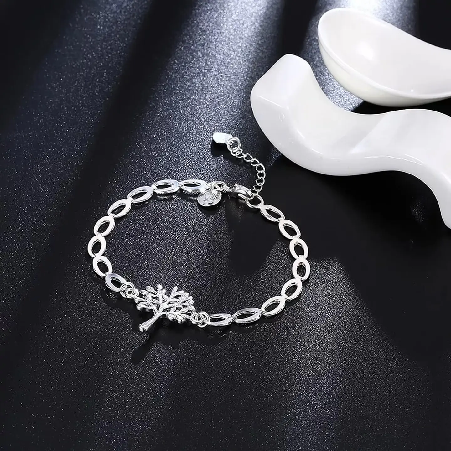 Pulsera Arbol de la Vida Plateada 4
