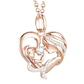 Collar Corazon Mama y Bebe Dorado Rosa - Miniatura 1