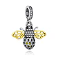 Charm Dije Plata 925 Abeja Gold - Miniatura 1