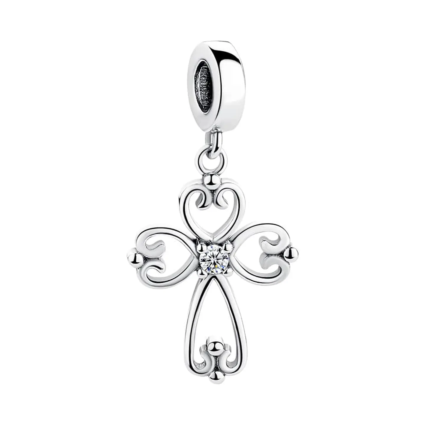 Charm Plata 925 Cruz Elegante 1