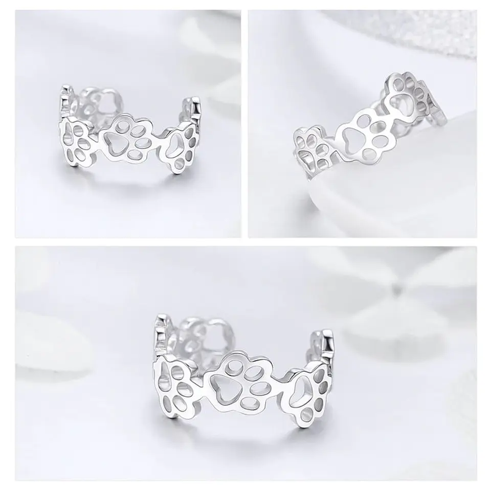 Anillo Plata 925 Patitas Perro 2