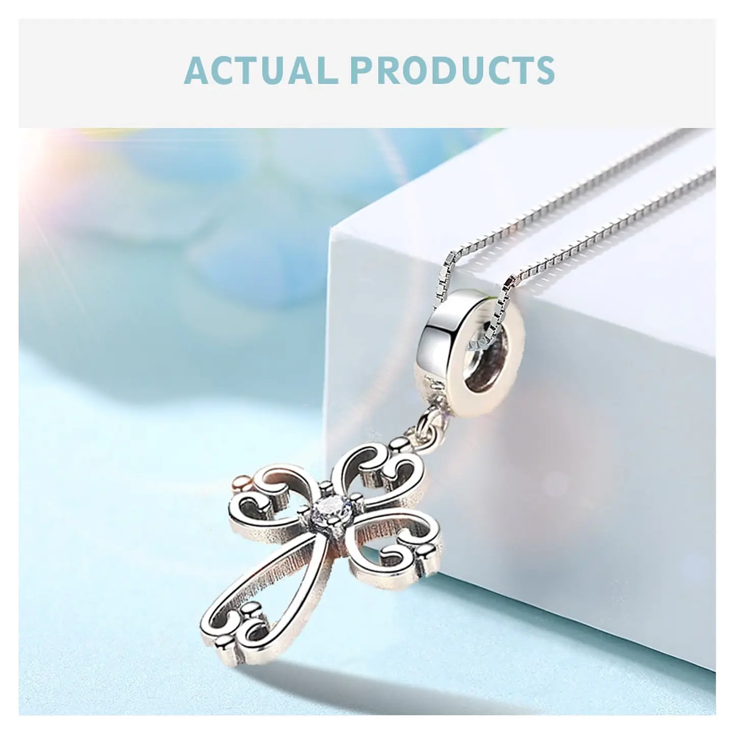 Charm Plata 925 Cruz Elegante 5