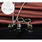 Conjunto Cristal Circulo Verde Plateado - Miniatura 2