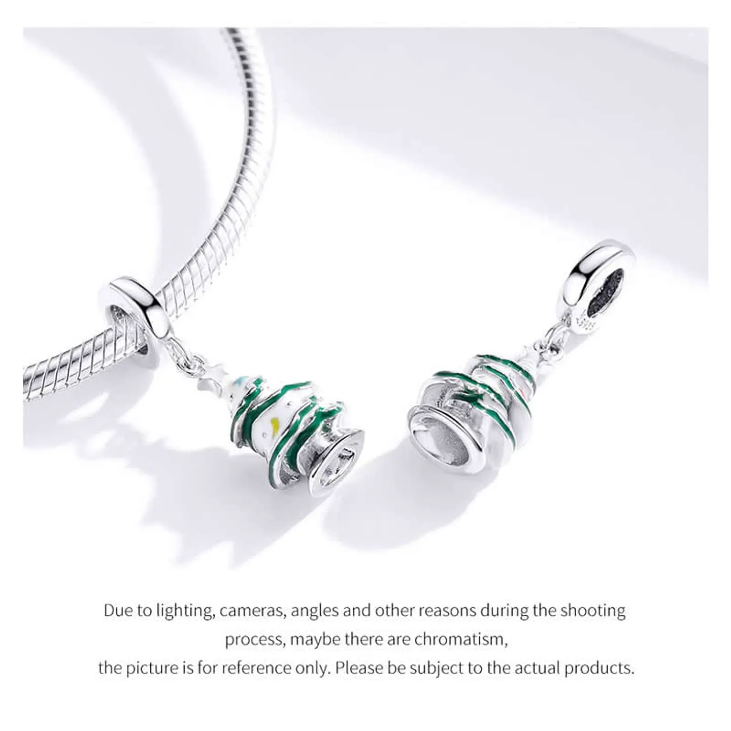 Charm Dije Plata 925 Arbol de Navidad 3