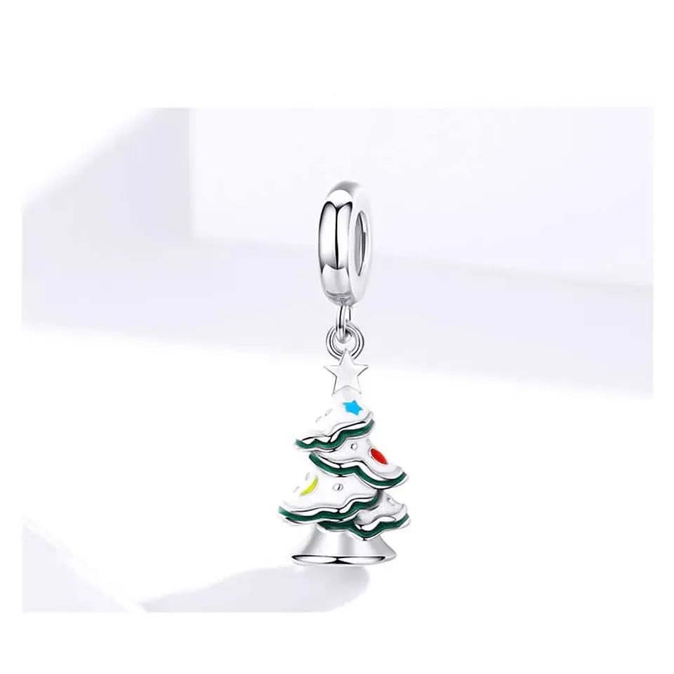 Charm Dije Plata 925 Arbol de Navidad 6