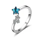Anillo Estrella Azul Plateado - Miniatura 1