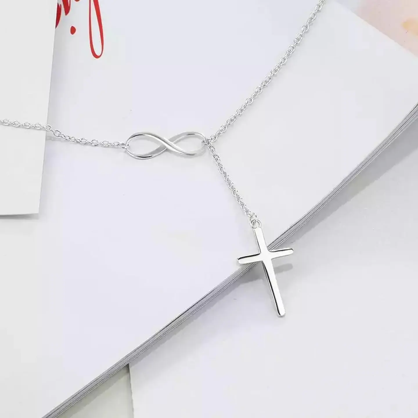 Collar Plata 925 Cruz con Infinito 4