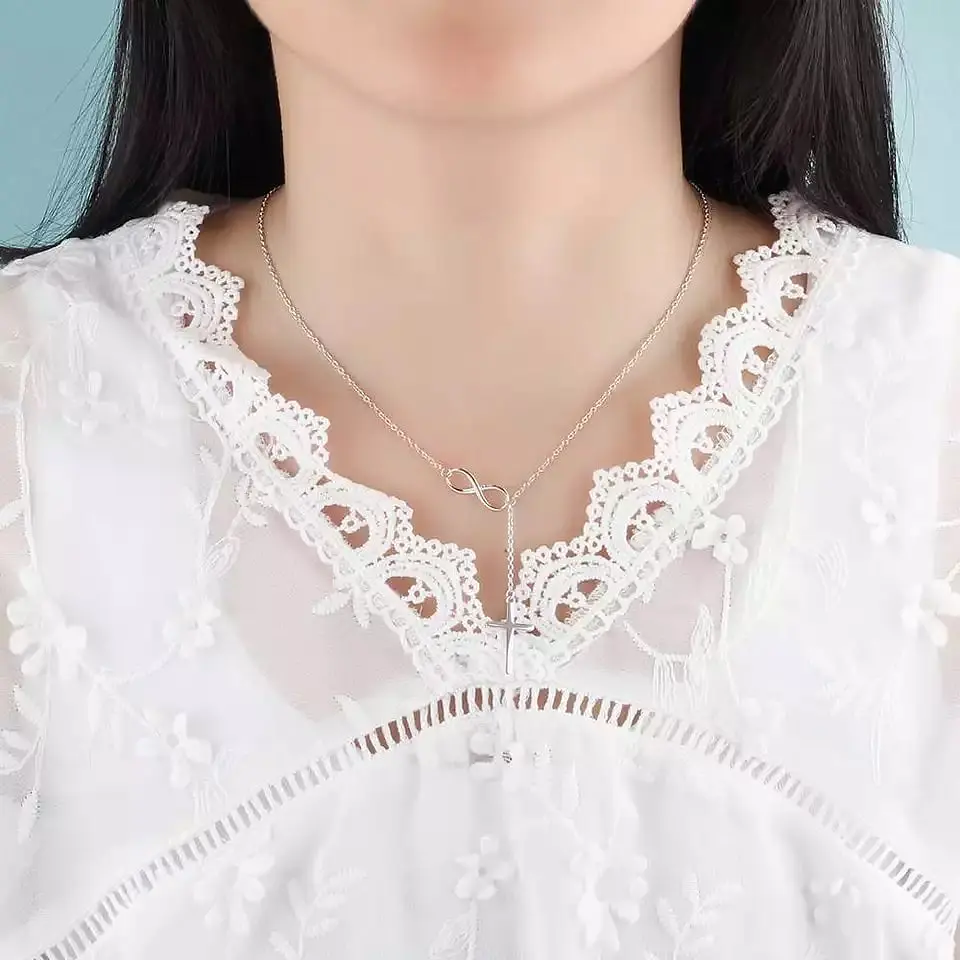 Collar Plata 925 Cruz con Infinito 5