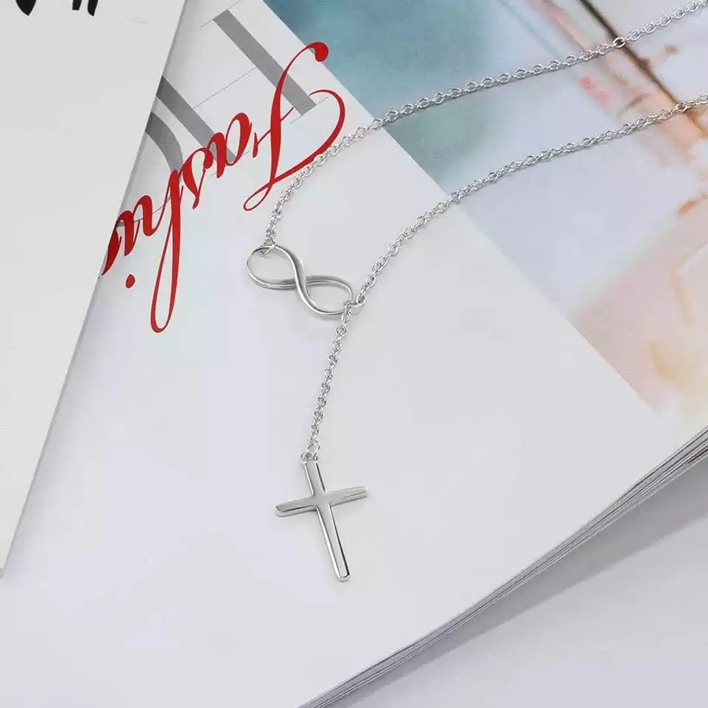 Collar Plata 925 Cruz con Infinito 6
