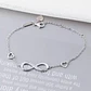 Pulsera Infinito Con Circones Plateada - Miniatura 5