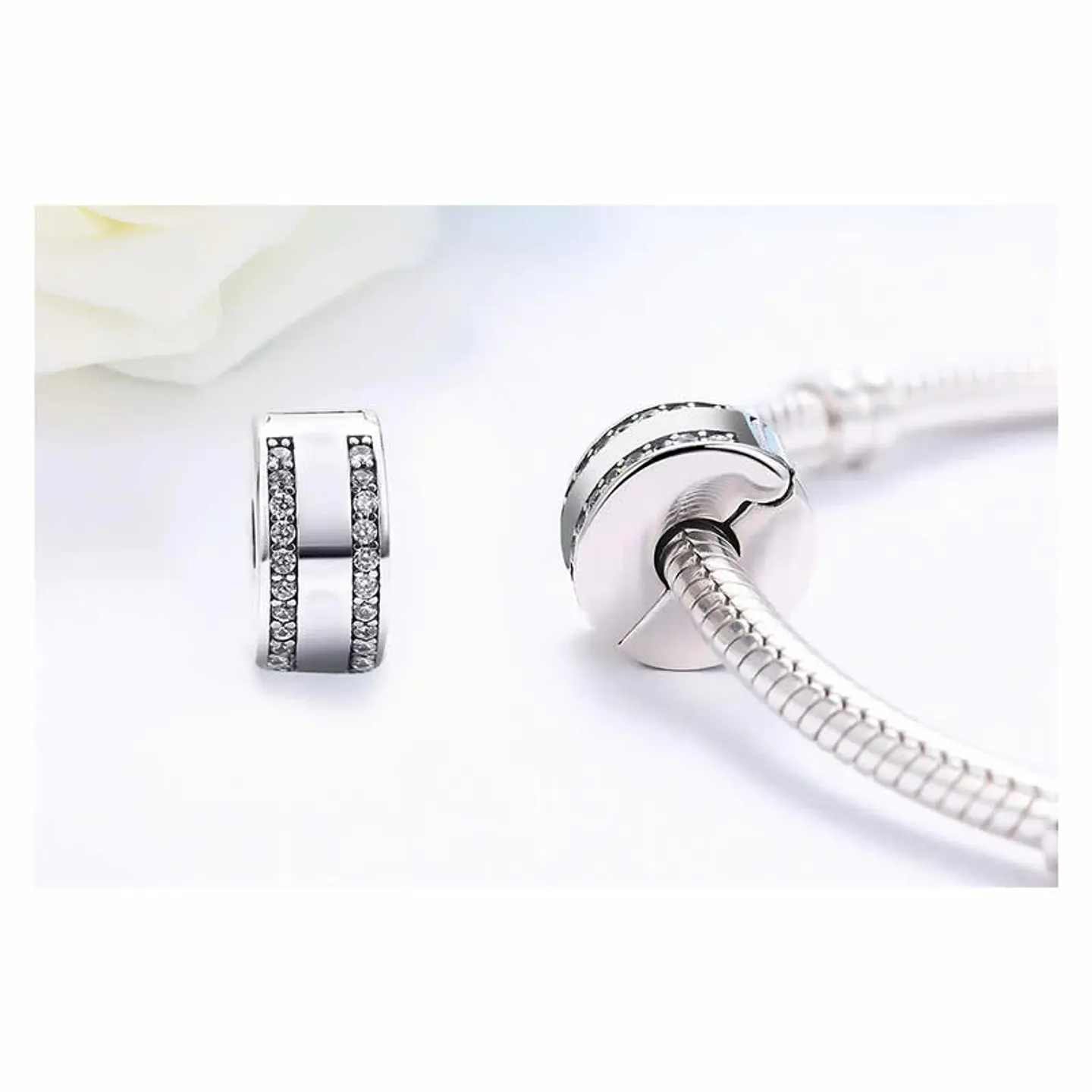 Charm Dije Plata 925 Clip Circones 3