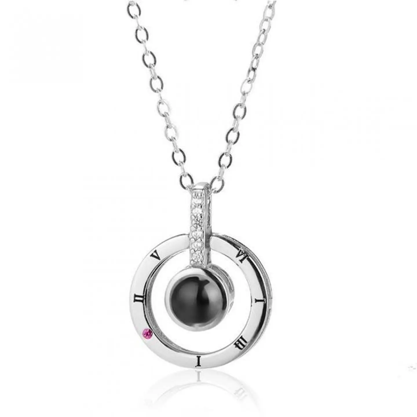 Collar Colgante Te Amo en 100 Idiomas Plateado 3