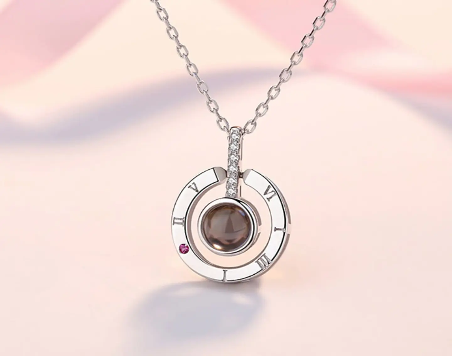 Collar Colgante Te Amo en 100 Idiomas Plateado 4