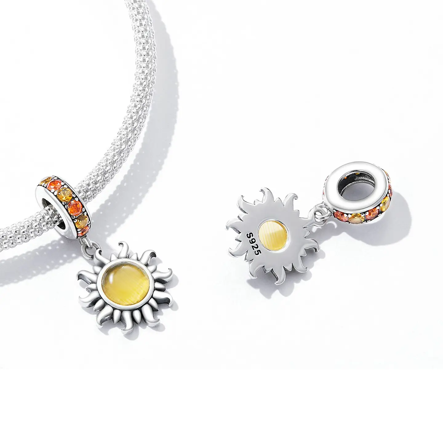 Charm Dije Plata 925 Sol Brillante  3