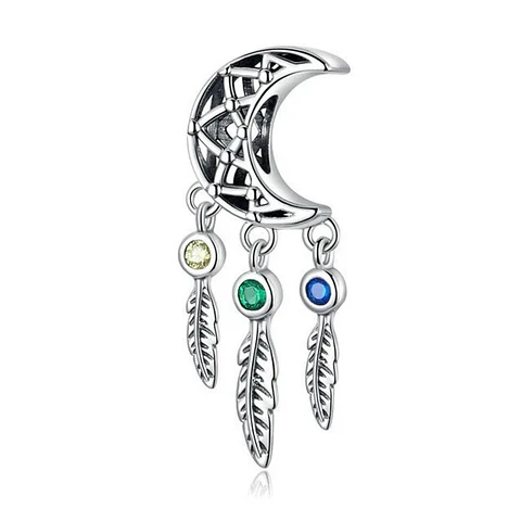 Charm Dije Plata 925 Luna Atrapasueños 