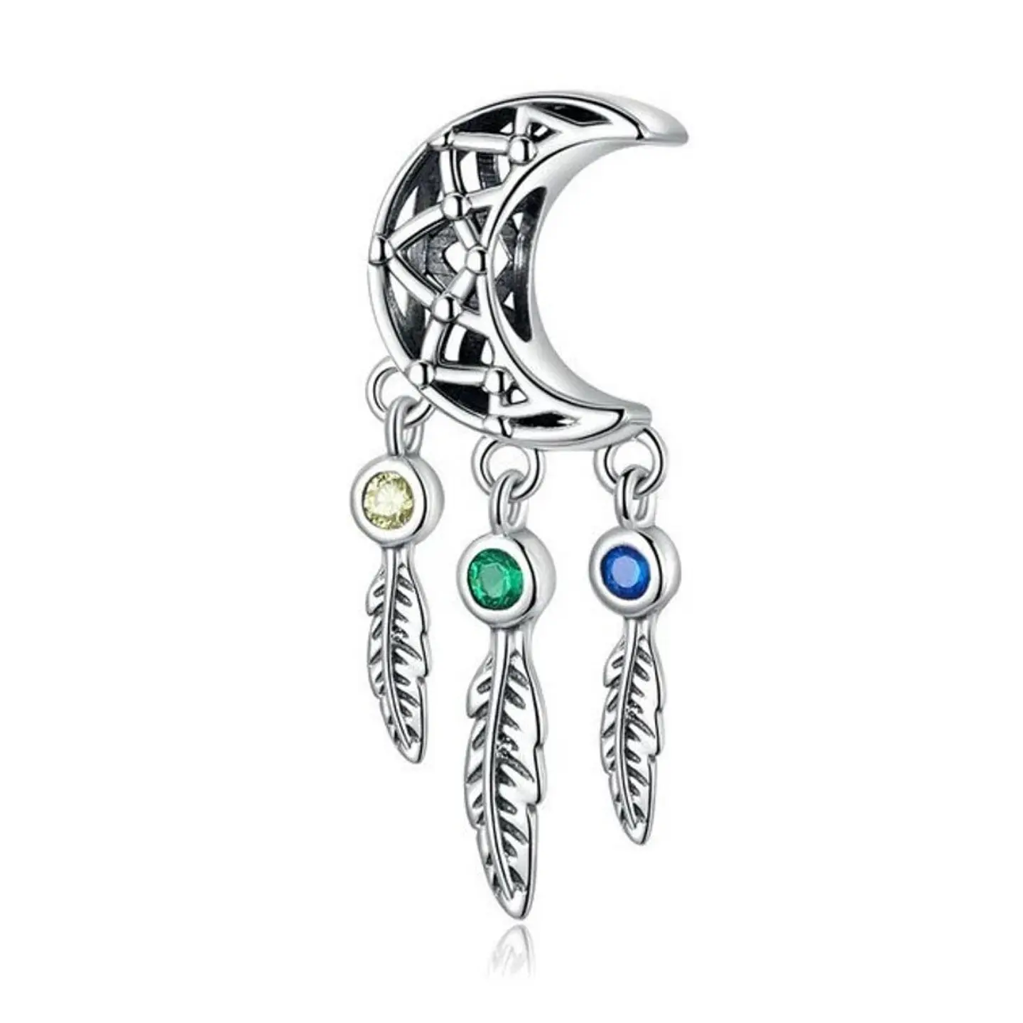 Charm Dije Plata 925 Luna Atrapasueños  1