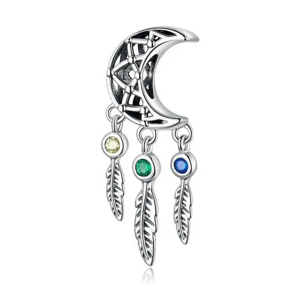 Charm Dije Plata 925 Luna Atrapasueños  1