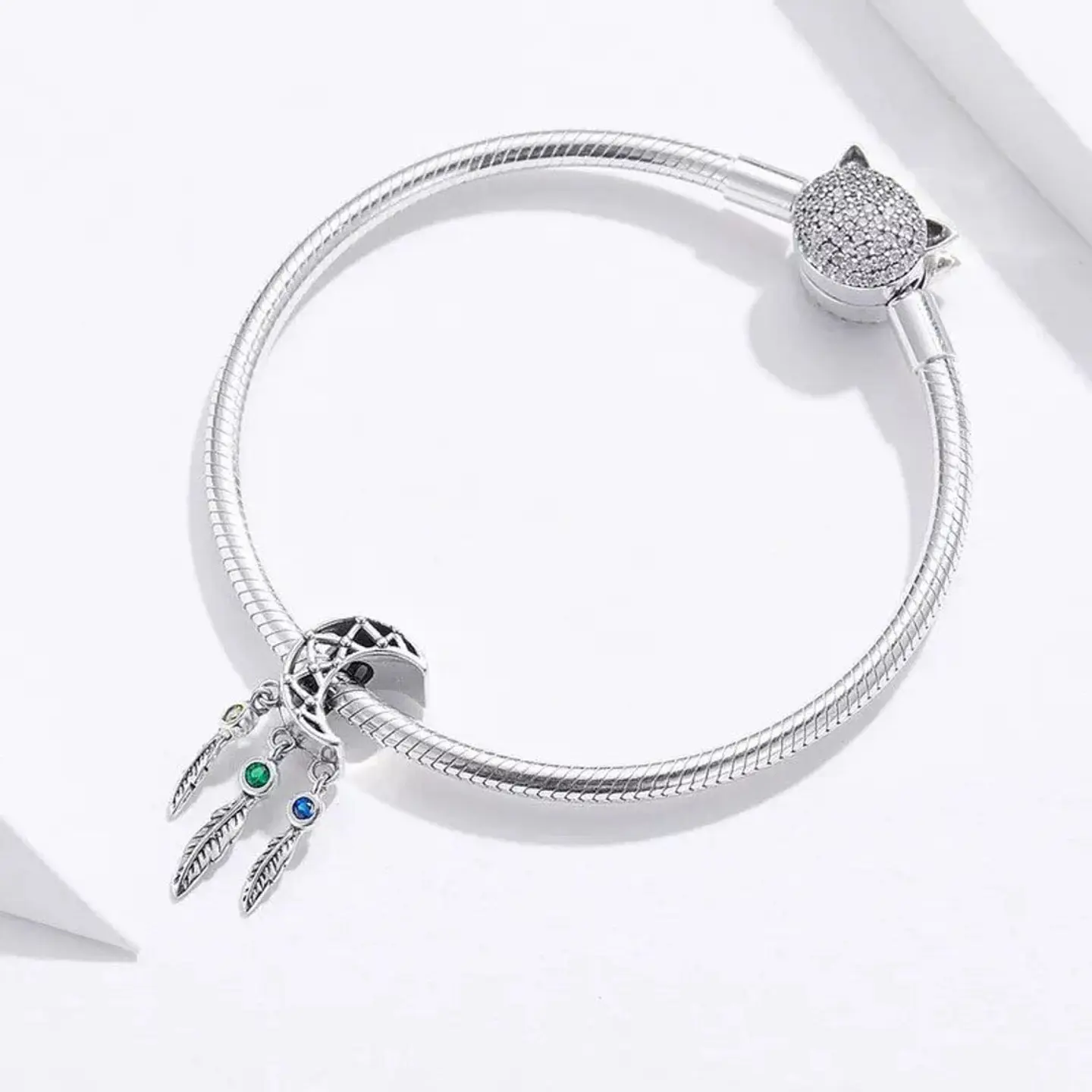 Charm Dije Plata 925 Luna Atrapasueños  2