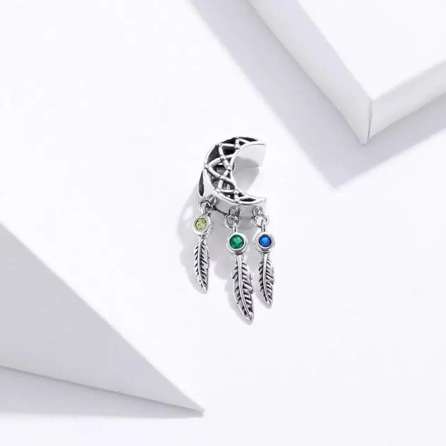 Charm Dije Plata 925 Luna Atrapasueños  3