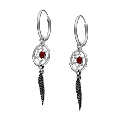 Aros Plata 925 Atrapa Sueños Jaspe