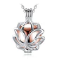 Collar Urna Cenizas Flor de Loto Plateado - Miniatura 1