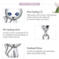 Charm Dije Plata 925 Gatito Ojos Azules  - Miniatura 5