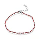 Pulsera Plata 925 Hilo Rojo Bolitas - Miniatura 1
