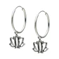 Aros Plata 925 Argolla Flor de Loto - Miniatura 1