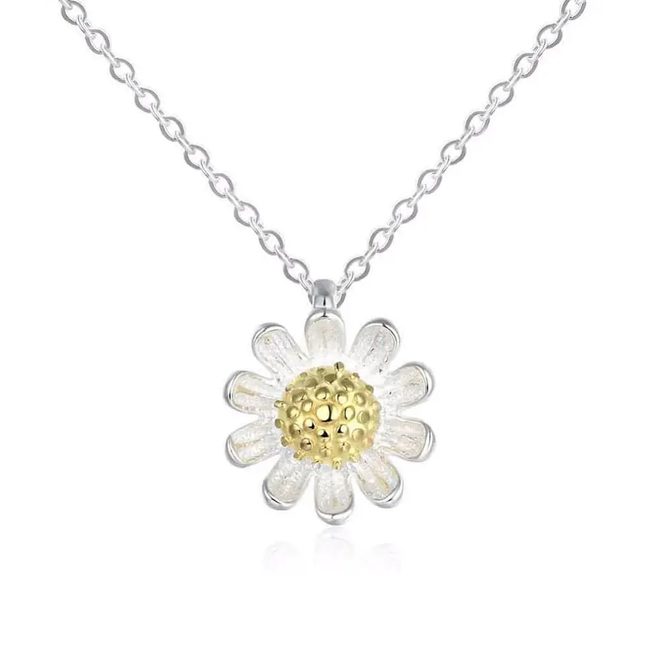 Collar Plata 925 Flor de Camomila 1