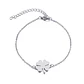 Pulsera Trebol de La Suerte Plateada Acero - Miniatura 1