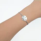Pulsera Trebol de La Suerte Plateada Acero - Miniatura 2