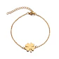 Pulsera Trebol de La Suerte Dorada Acero - Miniatura 1