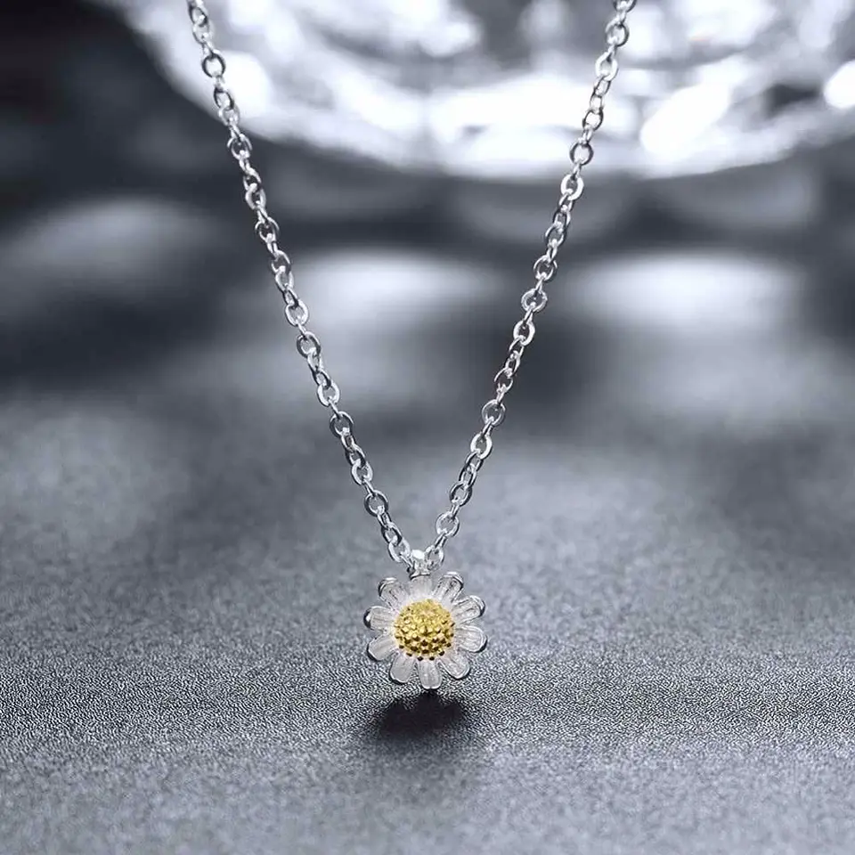 Collar Plata 925 Flor de Camomila 4