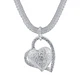 Collar Colgante Corazon Plateado - Miniatura 1