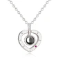 Collar Corazon Te Amo en 100 Idiomas Plateado - Miniatura 1