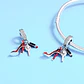 Charm Dije Plata 925 Zapato Taco Alto Rojo - Miniatura 3