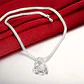 Collar Colgante Corazon Plateado - Miniatura 4
