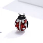 Charm Dije Plata 925 Mariquita Roja con Negro - Miniatura 3
