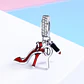 Charm Dije Plata 925 Zapato Taco Alto Rojo - Miniatura 4
