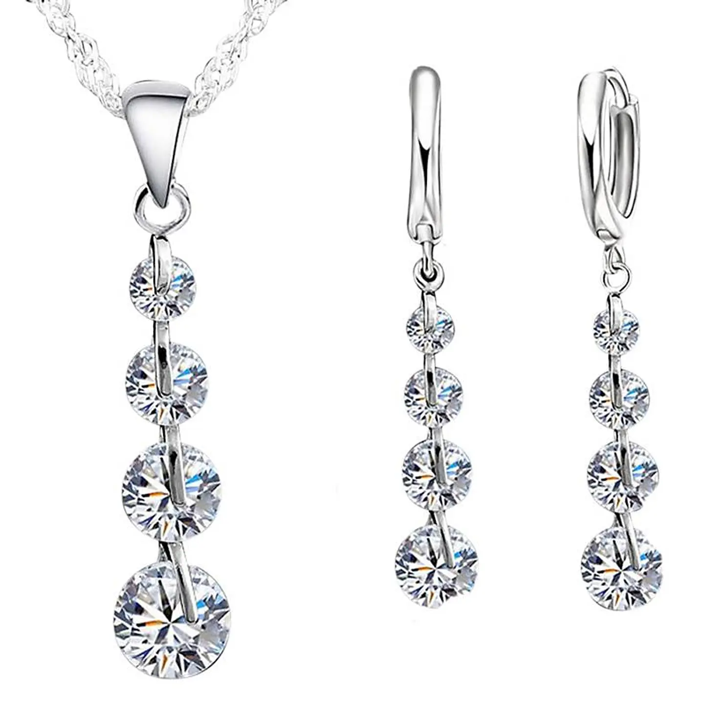 Conjunto Baston con Circones Plateado 1