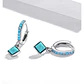 Aros Plata 925 Argolla Colgante Turquesa - Miniatura 5