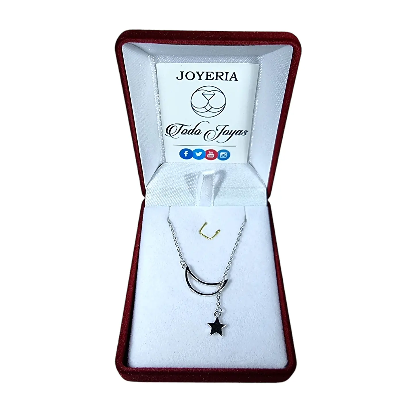Collar Plata 925 Luna y Estrella 2