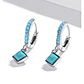 Aros Plata 925 Argolla Colgante Turquesa - Miniatura 6