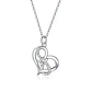 Collar Plata 925 Corazon Infinito Entrelazado - Miniatura 1